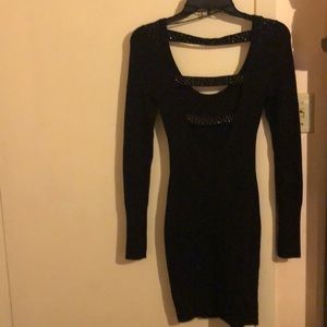 Long sleeve jet black Guess dress